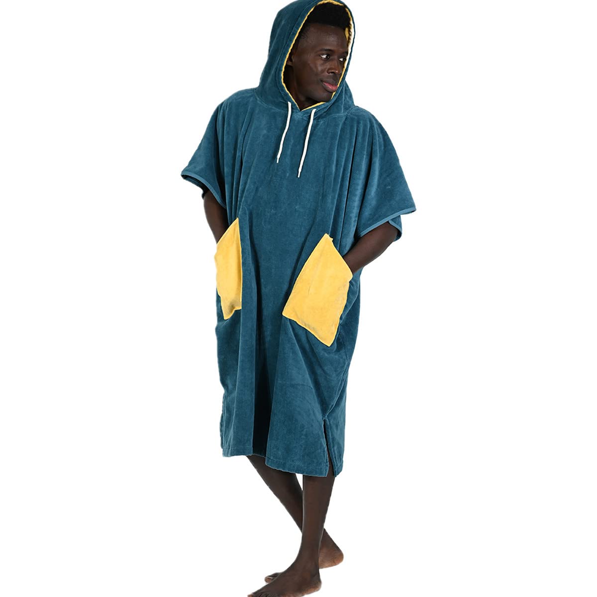 Sensei Maison - Poncho de Plage Adulte en Velours Beach - S/M - Petrol