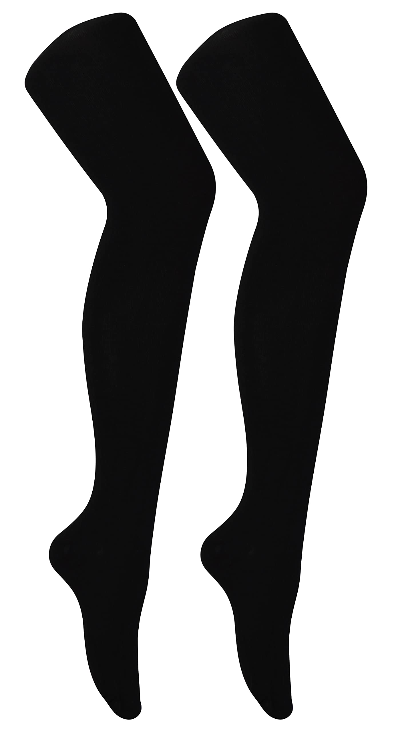 Sock Snob Women's Black 2 Pack Opaque Bamboo Tights For In