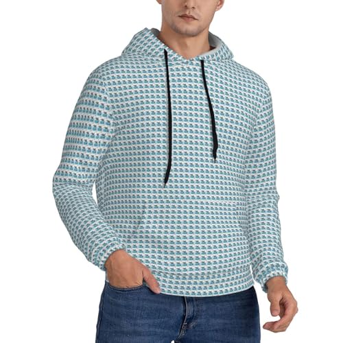 Sweat à capuche imprimé dauphin océan pour homme toutes saisons