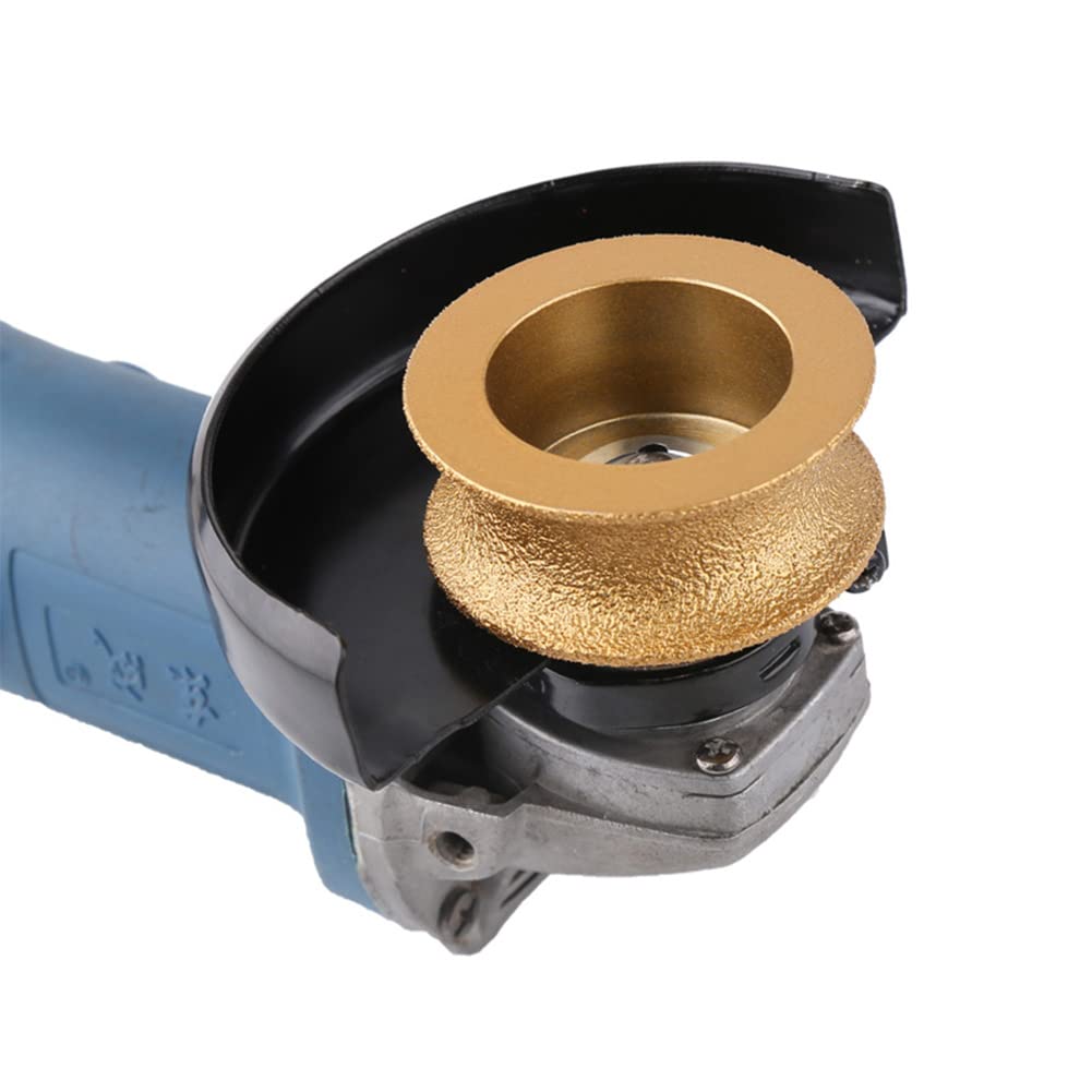 Roue de Polissage, Meule Diamantée Pour Béton, Meule Ronde Ronde En Diamant Brasée Sous Vide de 75 Mm, Bord Demi-Bullnose, Pour Marbre, Granit/30Mm