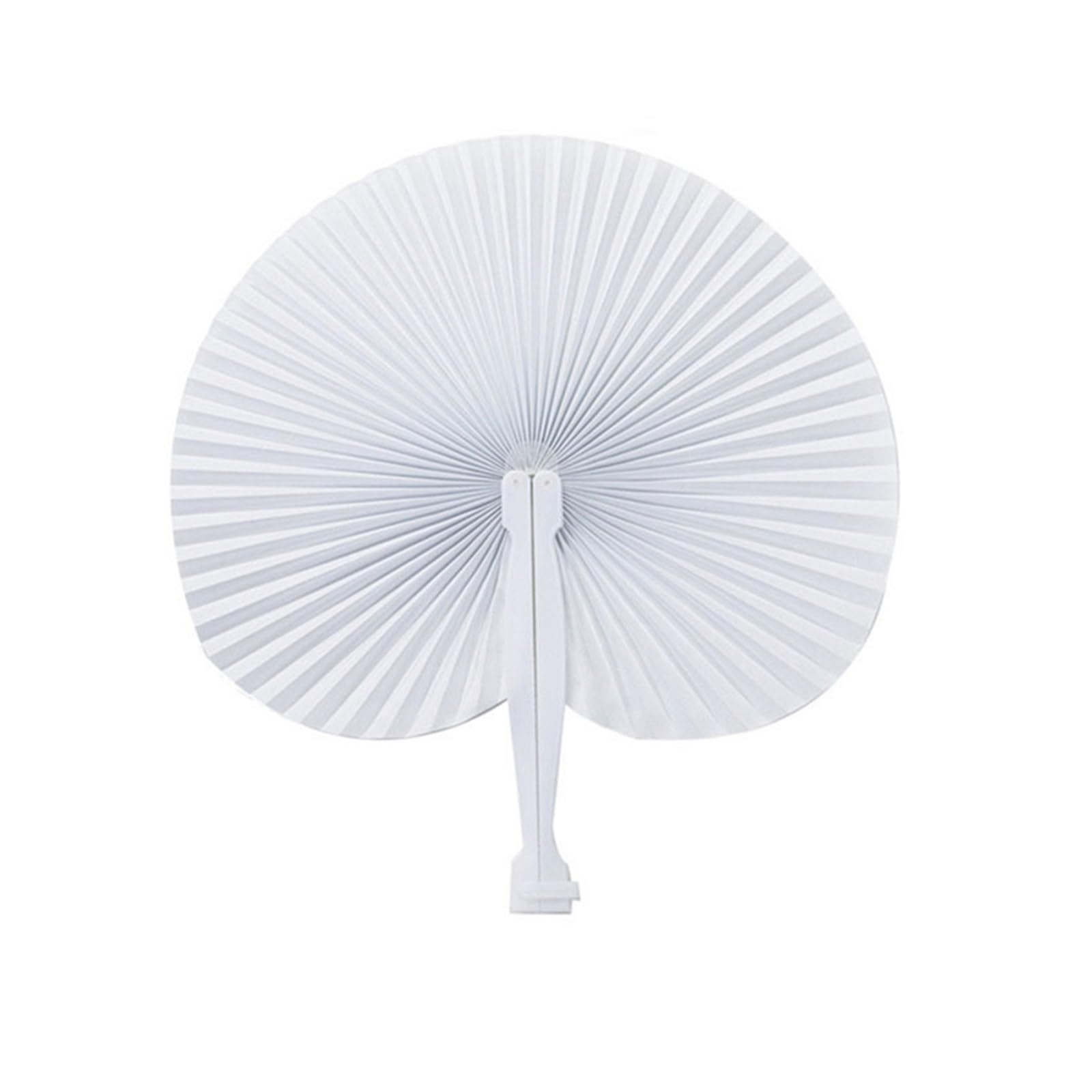 Papierfächer 30–120 Stück weiße herzförmige Faltfächer, blanko Papier-Handfächer mit Kunststoffgriffen, DIY-Malerei, Geburtstag, Hochzeit, Party-Dekor | Type B no customized,100pcs