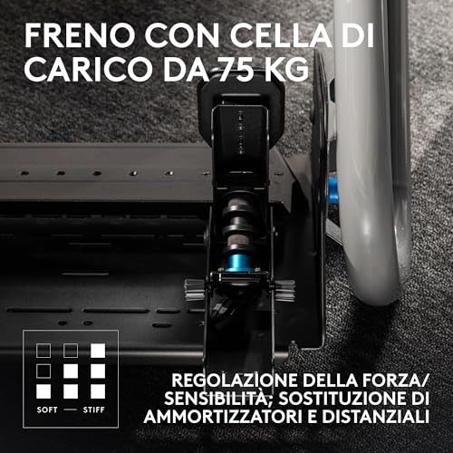 RS Pedals – Pedali per simulazioni di corse con freno con cella di carico da 75 kg, posizioni dei pedali regolabili, design modulare, robusto telaio in acciaio estensibile - Nero - Controller - Immagine 1