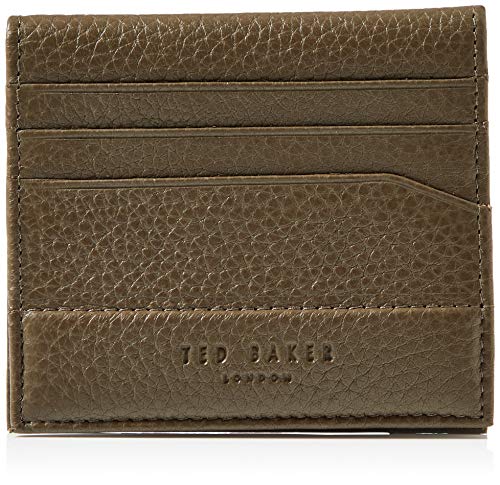 Preisvergleich Produktbild Ted Baker Herren Leather Bifold Wallet Reisezubehör-Bi-Fold-Brieftasche, olivgrün, Einheitsgröße
