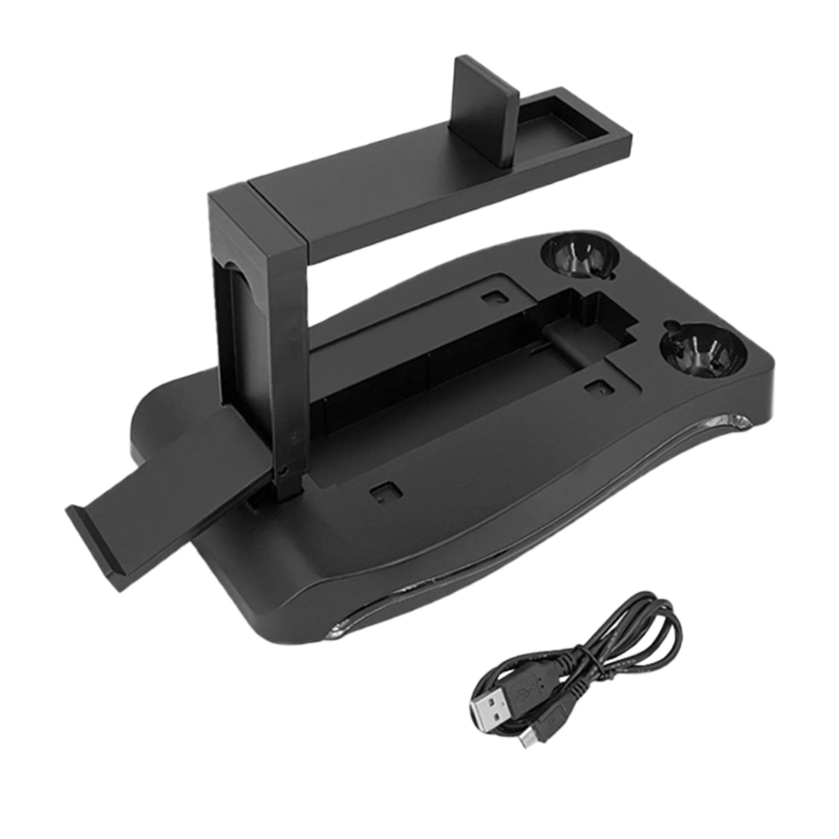 COLLBATH Supporto di Ricarica per Controller Vr, Base Multifunzione in Abs Nero per Console Vr, Salvaspazio e Display da Gaming
