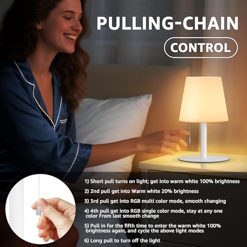 Image of uuffoo Shower Lamp Rechargeable Cordless Light Waterproof for Bathroom Spa | Portable Battery Operated Table Lamp RGB Mood Lighting LED Night Light for Patio kitchen Camping (2PCS White)