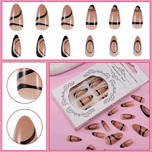 Image of MAYCREATE French Press On Nails, 24pcs, Artificial Gel Set