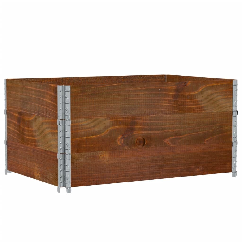Paretali per Pallet 3pz Marroni 120x80cm Legno Massello di Pino, Movimentazione di Materiali,Pianali di carico e Pallet, 26.8kg-3295369