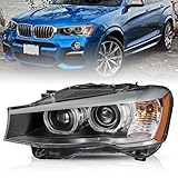 TUSDAR Headlight Assembly Compatible With 2015-2018 BMW X3/X4 [HID/Xenon w/AFS Model] LED DRL Projector Headlamp Left Driver Side