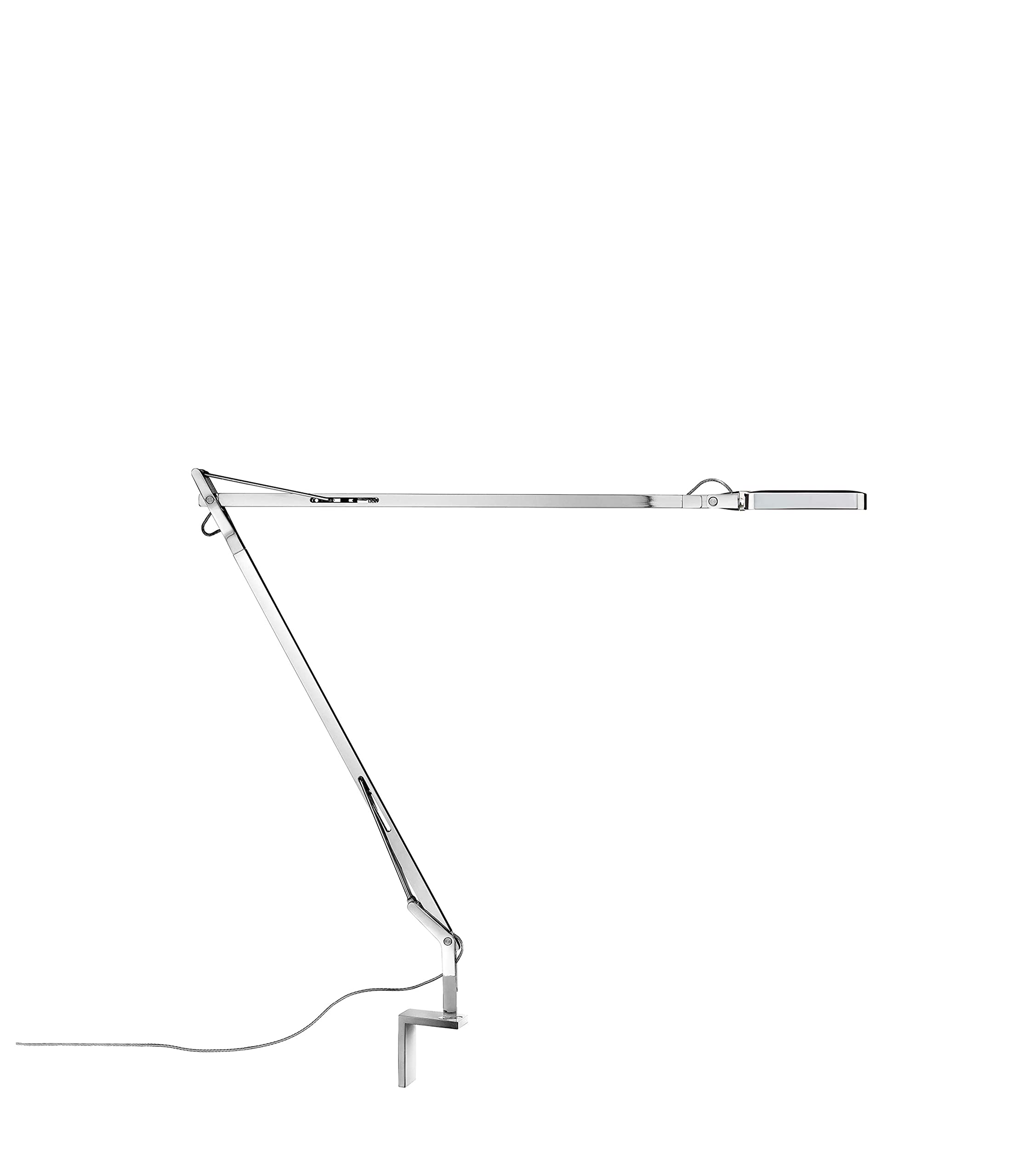 Flos Wandleuchte Kelvin Led Wall Support aus Aluminium und Methacrylat in der Farbe Chrome 8W, Maße: 48cm x 58,1cm, F3314057