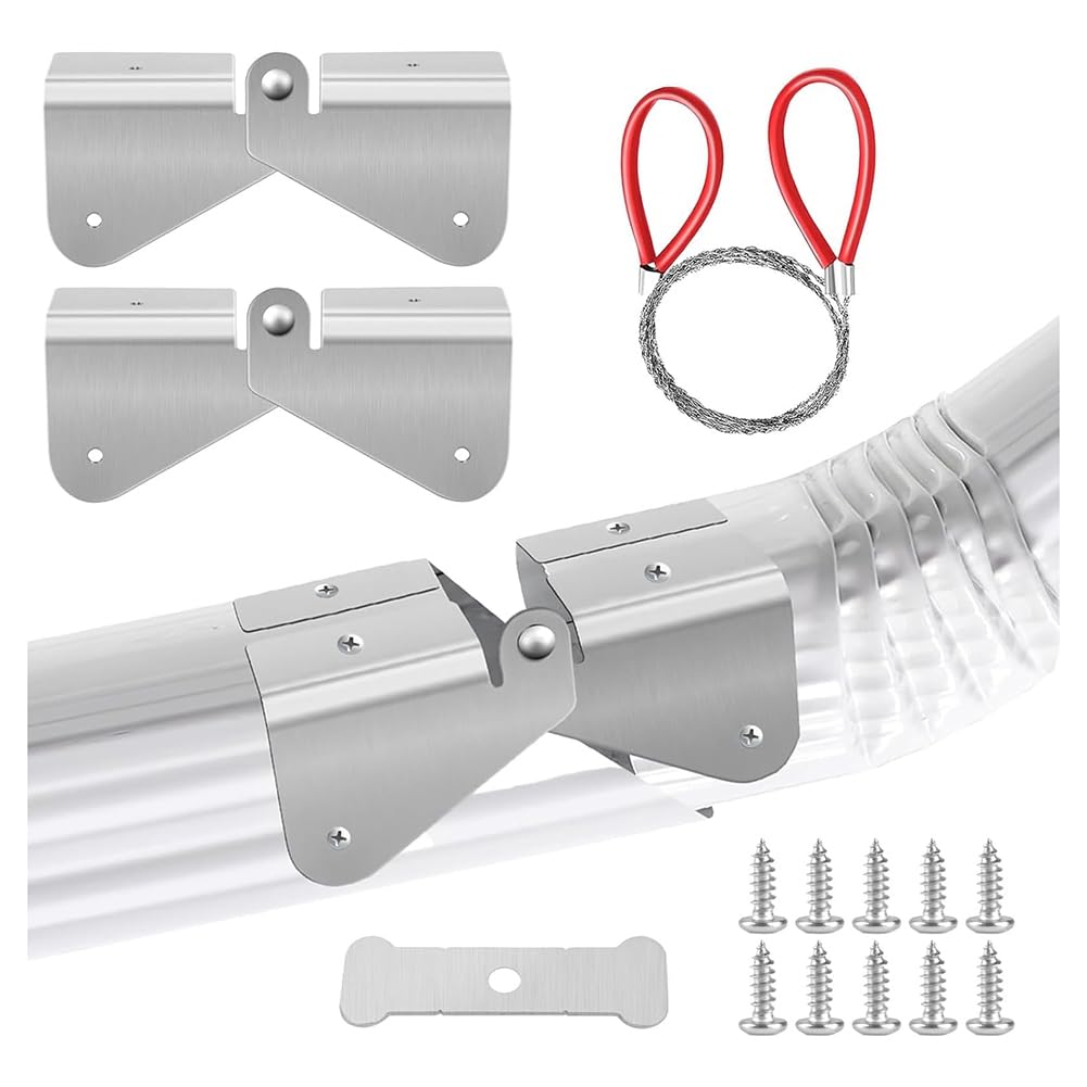 Osmond Gutter Downspout Hinges,1 Pair/2 Pcs Gutter Extension Hinge,Down Spout Drain Extension Hinge,For Square Rectangle Gutter