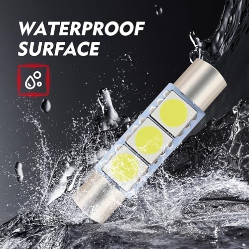 10 luces LED para visor de auto T6 28MM 12V 5050 3SMD blancas miniatura 3