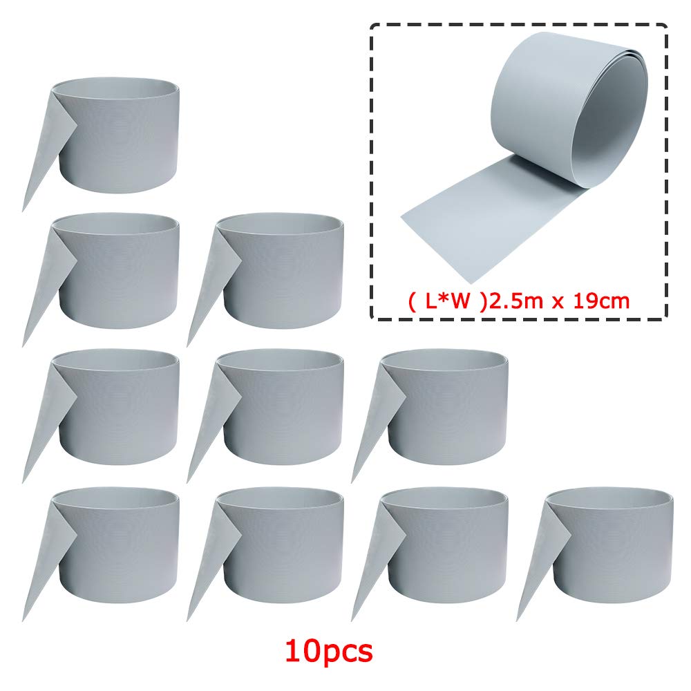 Froadp Sichtschutzstreifen Für Doppelstabmatten – 250x19 Cm, 10 Stück, PVC, Grün, UV-beständig