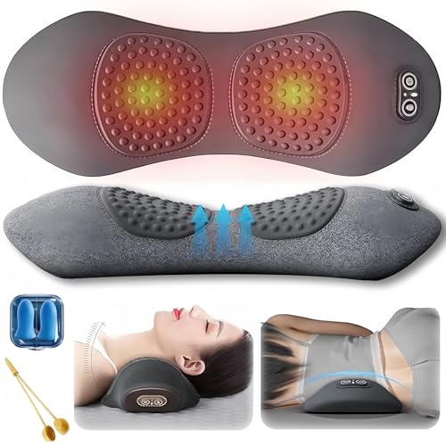 2026 Medevia Deepcomfort 3 in 1 Massage Pad Ergonomisch Ergo Pur Rücken mit Erwärmung Vibration & Traktion Ergopur 3-Zonen-Ergoflow Tiefenmassagegerät(Spacegrau USB)