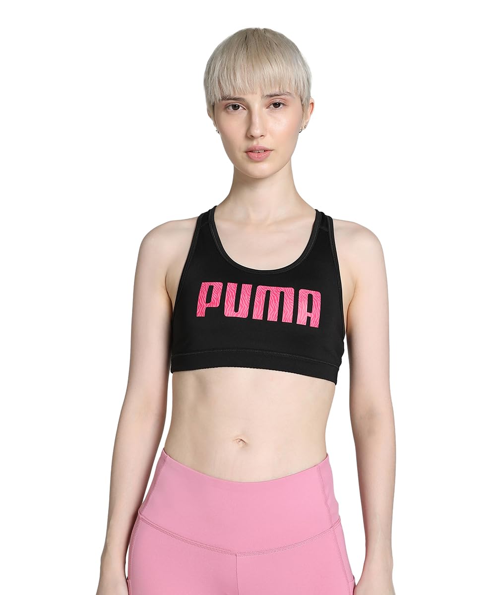 Puma Women’s Polyester Wired Classic Sports Bra (527006_Black Puma Women’s Polyester Wired Classic Sports Bra (527006_Black