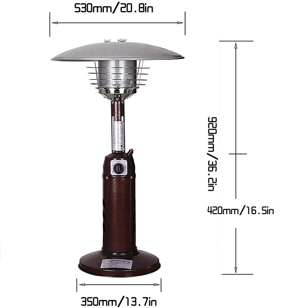 ZZZ Verticale Extérieure De Bureau Parasol Chauffage Extérieur Radiateurs Permanent Table Gaz Radiateurs
