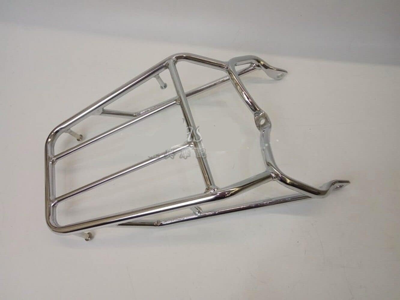 Luggage Rack Rear Cargo Carrier Motorcycle Bike Made for Suzuki Grasstracker Big Boy TU250G TU250GB Black Silver Chrome (Chrome)