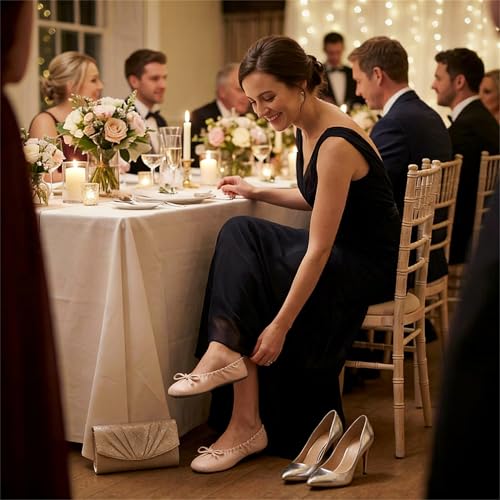Image of Women's Foldable Ballet Flats - Portable Flat Shoes for Travel and Wedding that Fit in Your Purse