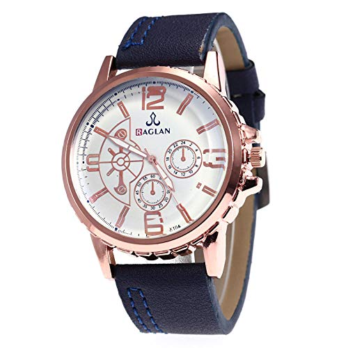 Preisvergleich Produktbild Armbanduhren Gürtelriemen Magic Blue Dicker Glasspiegel Digitales Großes Zifferblatt Retro Classic Wild Sports Watch Blau