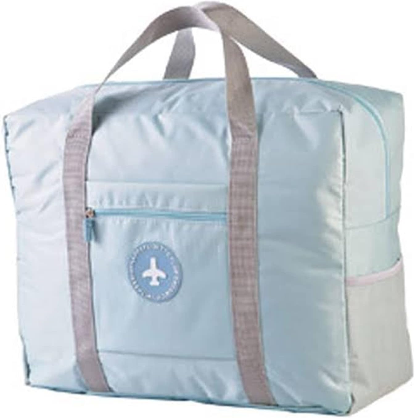 HOUSEHOLD CULTURE Foldable Travel Duffel Bag Lightweight Waterproof Luggage Carry-on Flight Packing Bags with Straps for Travelling Holiday Outing, Sports (Blue)