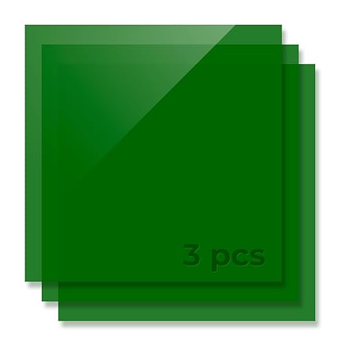 xTool Selected Hojas acrílicas blancas translúcidas brillantes, hoja de plástico de 12 x 12 pulgadas con grosor de 18 pulgadas, acrílico translúcido