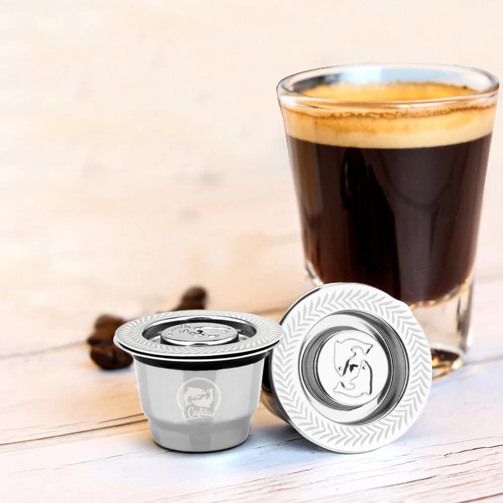 Cápsula de café recargable de acero inoxidable, cápsula de café reutilizable