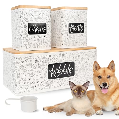 A&N Essentials 3-Piece Pet Food Storage Container Set – Airtight