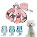 XXS Dog Harness and Leash Set, Reflective Soft Mesh Puppy Vest Cat Halter for Small Medium Pet Female Kitten Girls Kitty Terrier Animal, Pink XXSmall