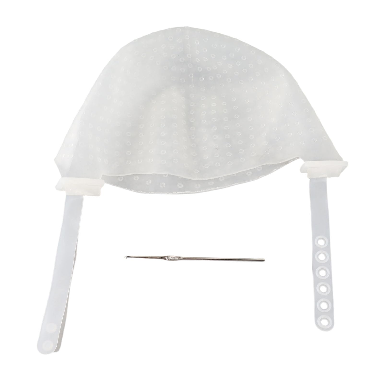 Cappello per Evidenziare la Colorazione dei Capelli con Cinturino Regolabile, Cappuccio per Glassa per Evidenziare, Strumento per Cappello per Tintura per Capelli Faite (Bianco)