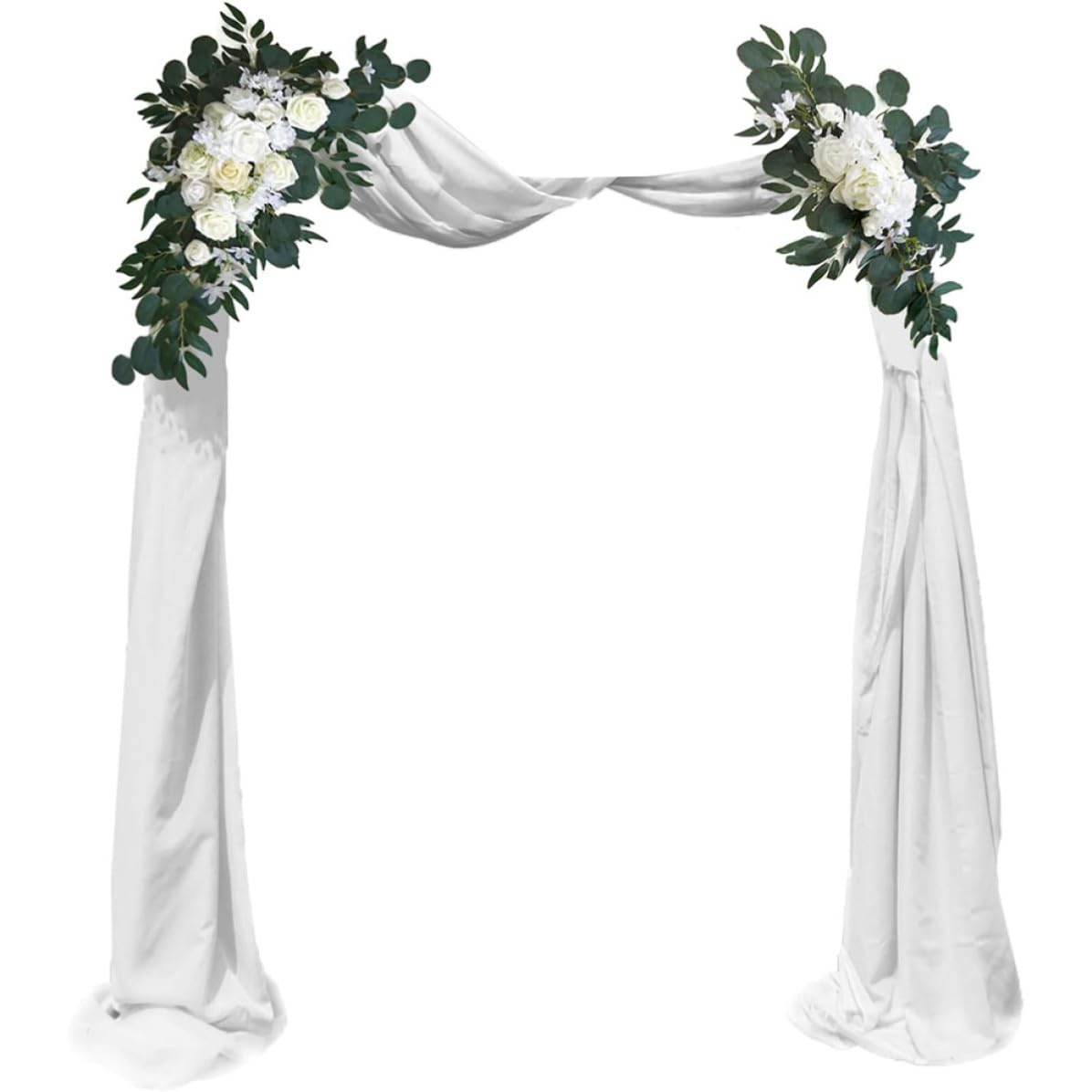 Eleganter Hochzeitsbogen mit Künstlichen Seidenblumen und Weißem Tüll Einfache Pflege und Lebendige Optik für Zeremonie und Empfang