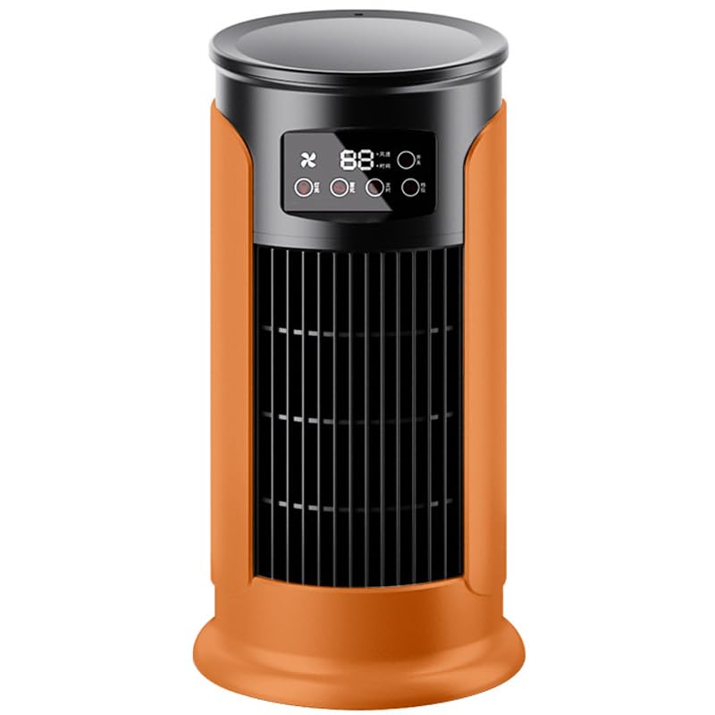 Aire Acondicionado Portatil 4 en 1,Enfriador de Aire Evaporativo con Depósito de 10L, 4 Modos 3 Velocidades,Temporizador de 1-12h con Rruedas y Mando,4 Acumuladores de Hielo,para el Hogar (Naranja)