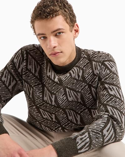 Armani Exchange Men's Pullover Sweater with 3-d Effect Logo2