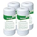 VEGEBE 20 Micron Water Filter 10" x 4.5", 10-inch Whole House Heavy Duty String Wound Sediment Pre-Filters for Well Water, Replacement Cartridge for WP25BB97P, RS24, SWC-45-1020, PC10, 4-Pack