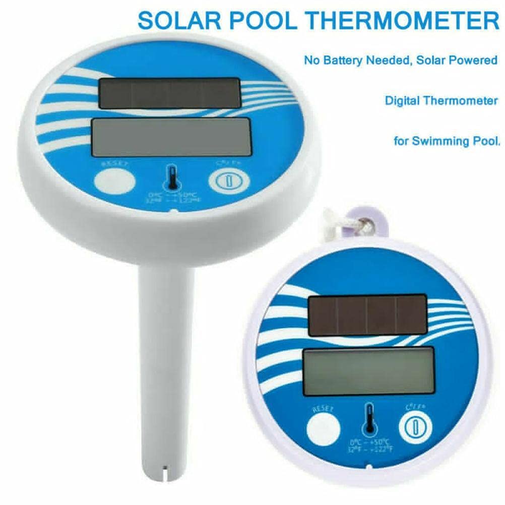 Syrisora Swimming Pool Thermometer,Floating Pool Thermometer,Floating Water Thermometer,Digital Solar Powered Temperature Gauge for Pool Spa Hot Tub Pond