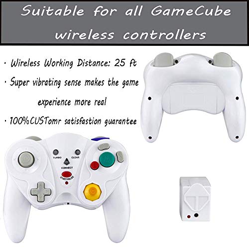 image for VTone Wireless Gamecube Controller, 2 Pieces 2.4G Wireless Classic Gam