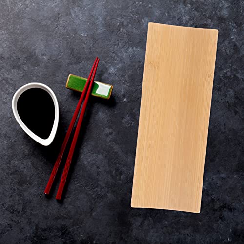 Bandeja para sushi japonesa de bambú Garneck x2 miniatura 7