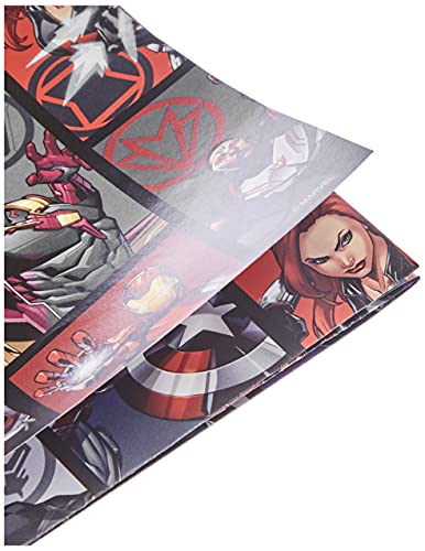 Boys Superhero Wrapping Paper - Marvel Hero Wrapping Paper - Boys Marvel The Avengers Blue Wrapping Paper Sheets - Wrapping Paper For Kids - Wrapping Paper For Boys #TOP3