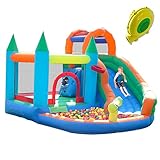 ALIFUN Inflatable Water Slide Park Bounce House Kid Slide Castle Party House Splashing Pool Blow Up...