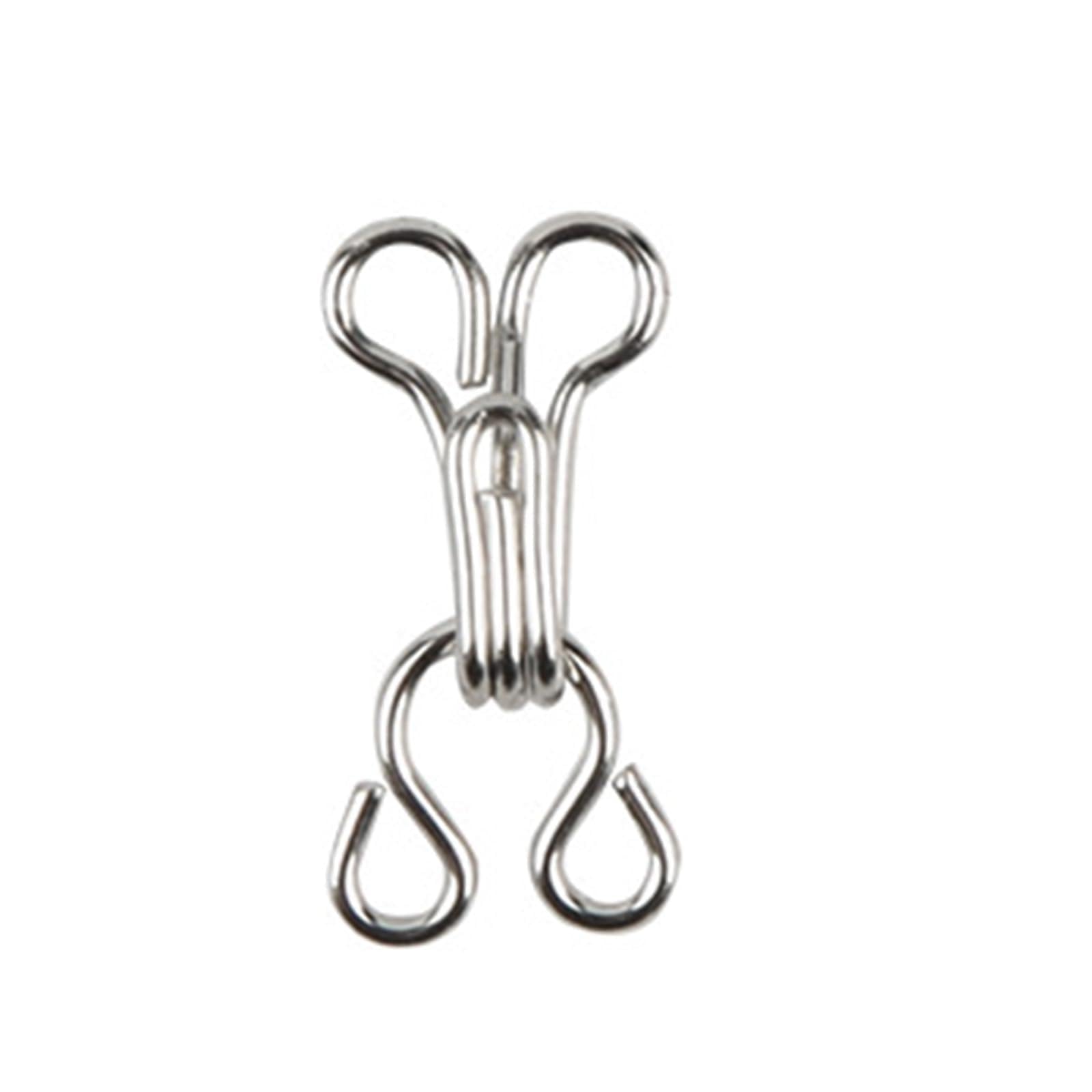 Xjdzineq 100Pcs Metal Snaps Sewing Hook Bra Hooks Small Eye Closure Connector Buckle Bra Craft Hardware