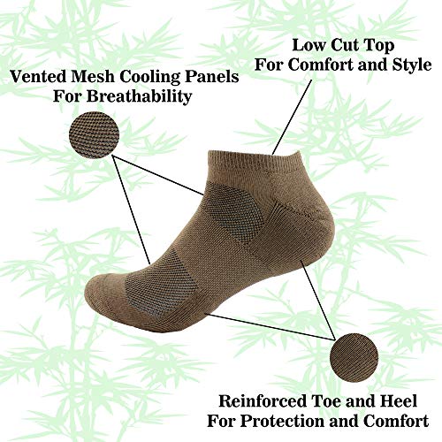 BambooMN Men and Women's Rayon from Bamboo Low Cut Ankle Socks for Sports, Work and Everyday Wear - 4 Pairs - Unisex Sizing2