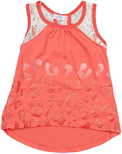 ToBeInStyle Girl’s Adorable Flower Print Tank Top w/Back Lace Design