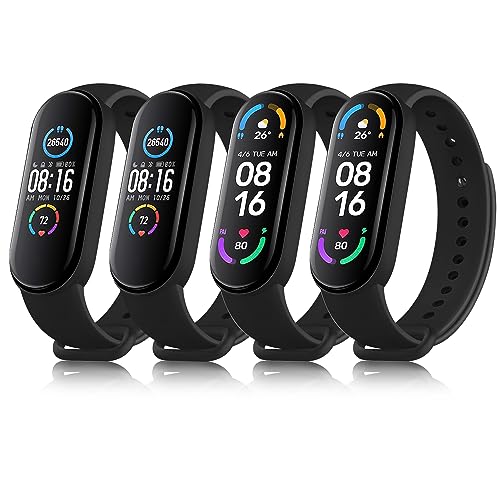 AK 3-Pack Silicone Wristbands - Replacement Straps For Xiaomi Mi Band 5/6 & Amazfit Band 5/6