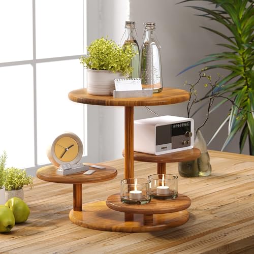 Hurzmoro GS-706 4 Tier Round Cupcake Tower Stand For 50 Cupcakes,Wood Cake Stand thumb #4