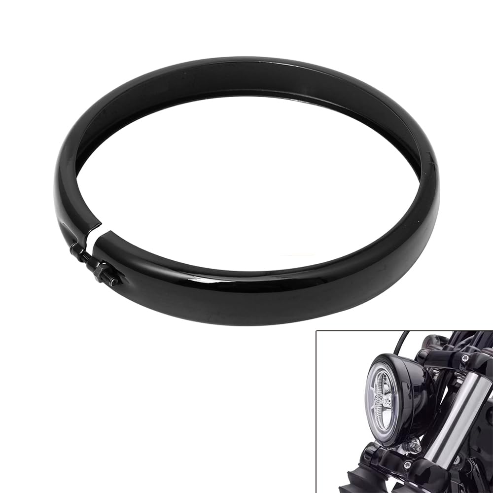 Anneau de phare pour moto 5,75", adapté pour Harley Sportster Iron XL 883 1200 Dyna Softail Street Bob