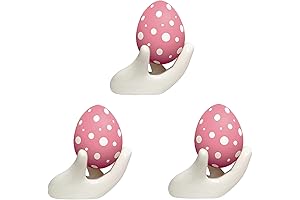 Ceramic Easter Egg Display Stand Set