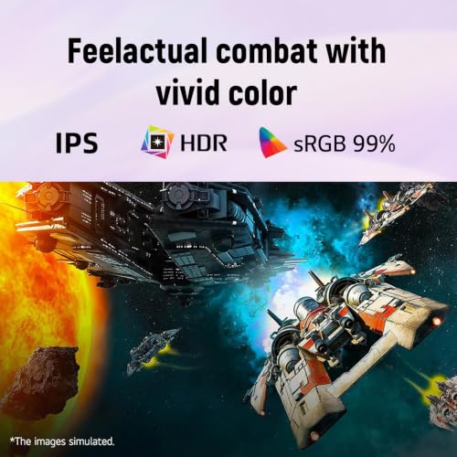 Image of LG 24 inch Gaming Monitor, FHD IPS, 144Hz Refresh Rate, 1ms MBR, HDR10, sRGB 99%, NVIDIA G-SYNC Compatible, AMD FreeSync, Built-in Speaker, Tilt /Height Adjustable Stand, HDMI, DisplayPort