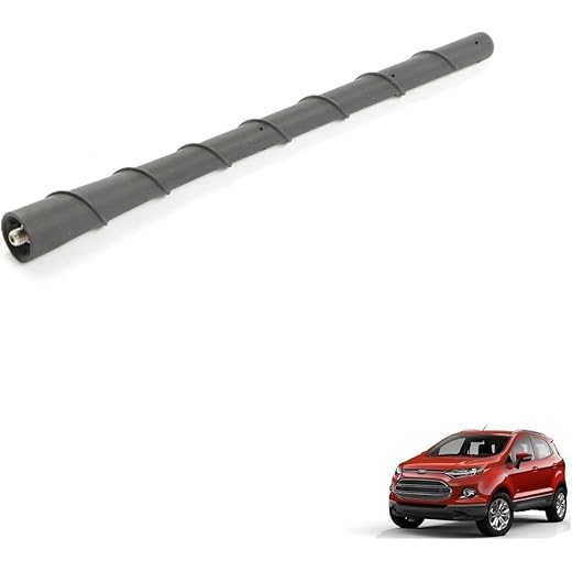 Kozdiko Vehicle Roof Mount Rubber Antenna Mast Flexible Car Replacement Antenna Black Radio Working Compatible with Ford Ecosport