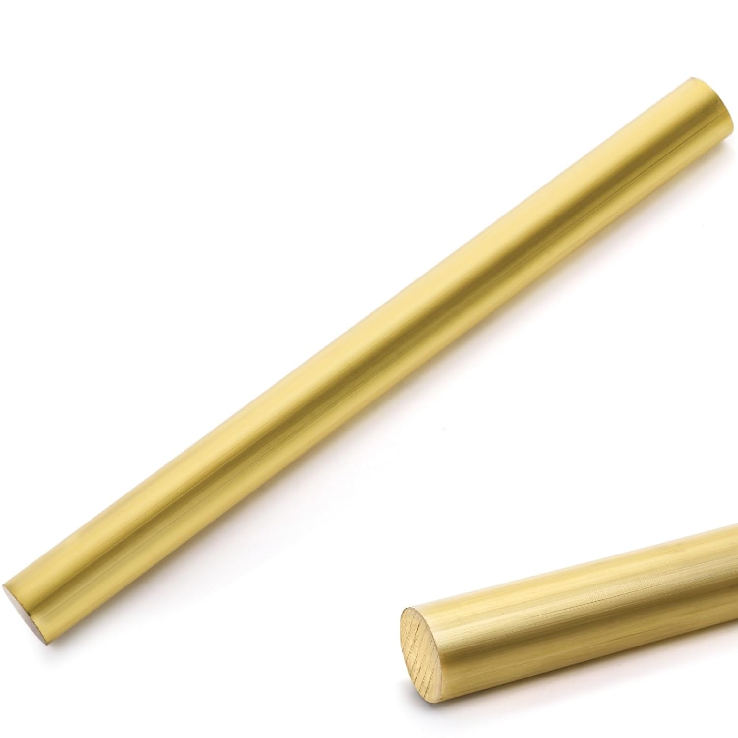Eorbow 1" D*12" L Solid Round Brass Rod, Metal Bar Stock for DIY Craft Making, Brass Pins for Drift, Punch, Knife Handles, Scales, Model Plane, Ship, Car, Boat, Hardware, Novelty