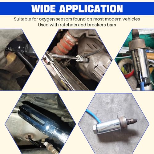 DASBET 5pcs O2 Oxygen Sensor & Oil Pressure Sending Unit Master Sensor Socket Set O2 Oxygen Sensor Socket Set - Image 5