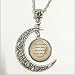 Peter Pan Pendant, "Never Say Goodbye" Peter Pan Necklace,peter Pan Art Moon Jewelry, Moon Necklace Glass Art Picture