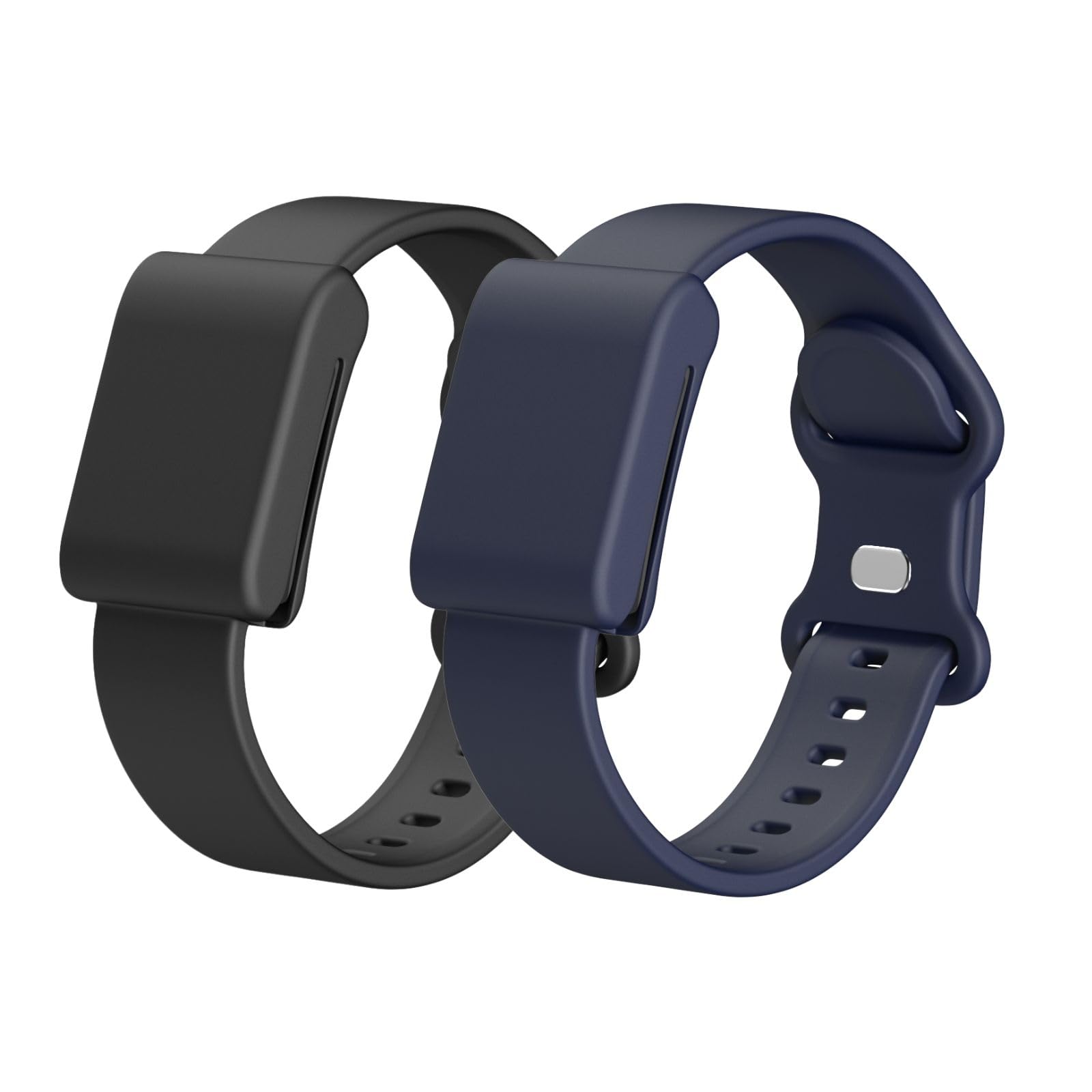 Vanet Silicone Sport Bands Compatible for Whoop 5.0 Bands Peak, MG Life and One for Men Women, Waterproof Rubber Adjustable Replacement Straps for Whoop 4.0 [ECG Not Support], 2 Pack